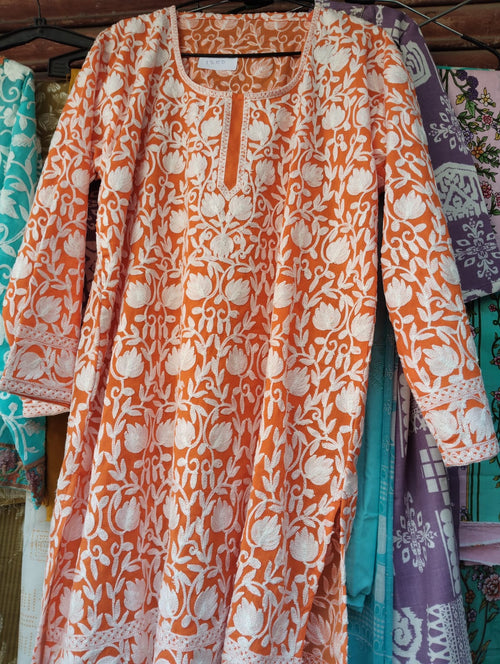 Kashmiri Jorjet Kurti for summer